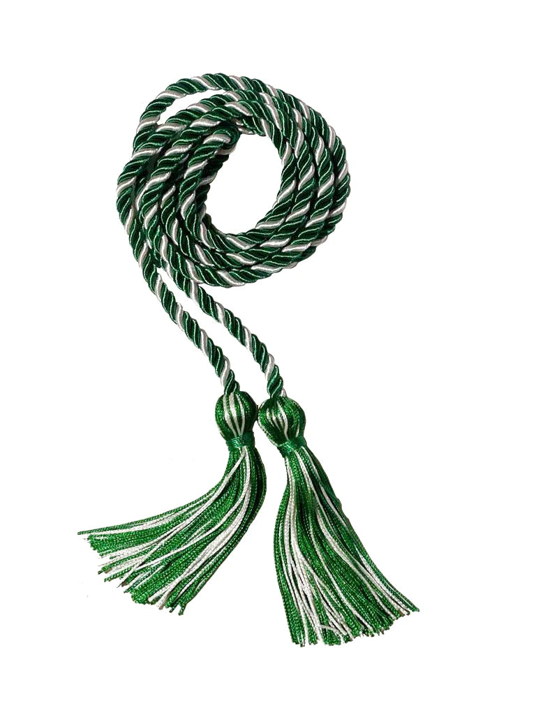 Cordón de Honor Verde Esmeralda y Blanco de secundaria