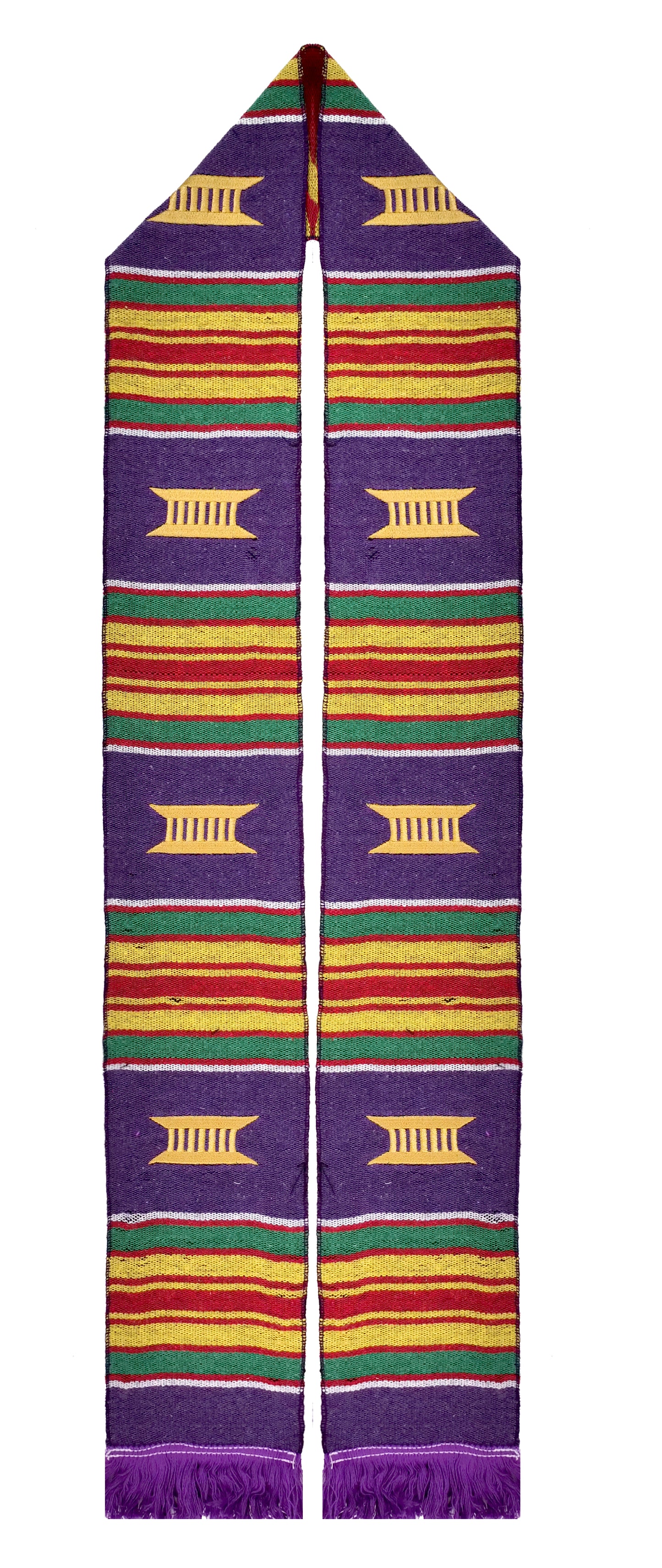 Estola Kente Morado de Graduación