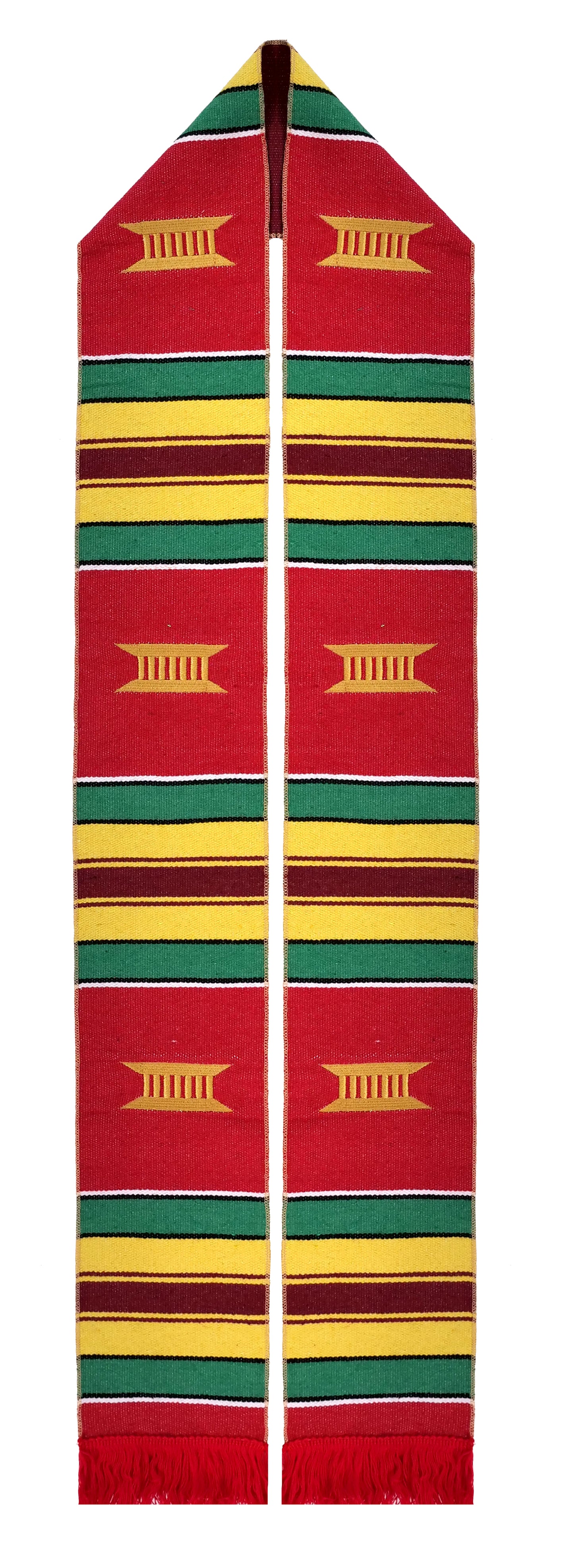 Estola Kente Rojo de Graduación