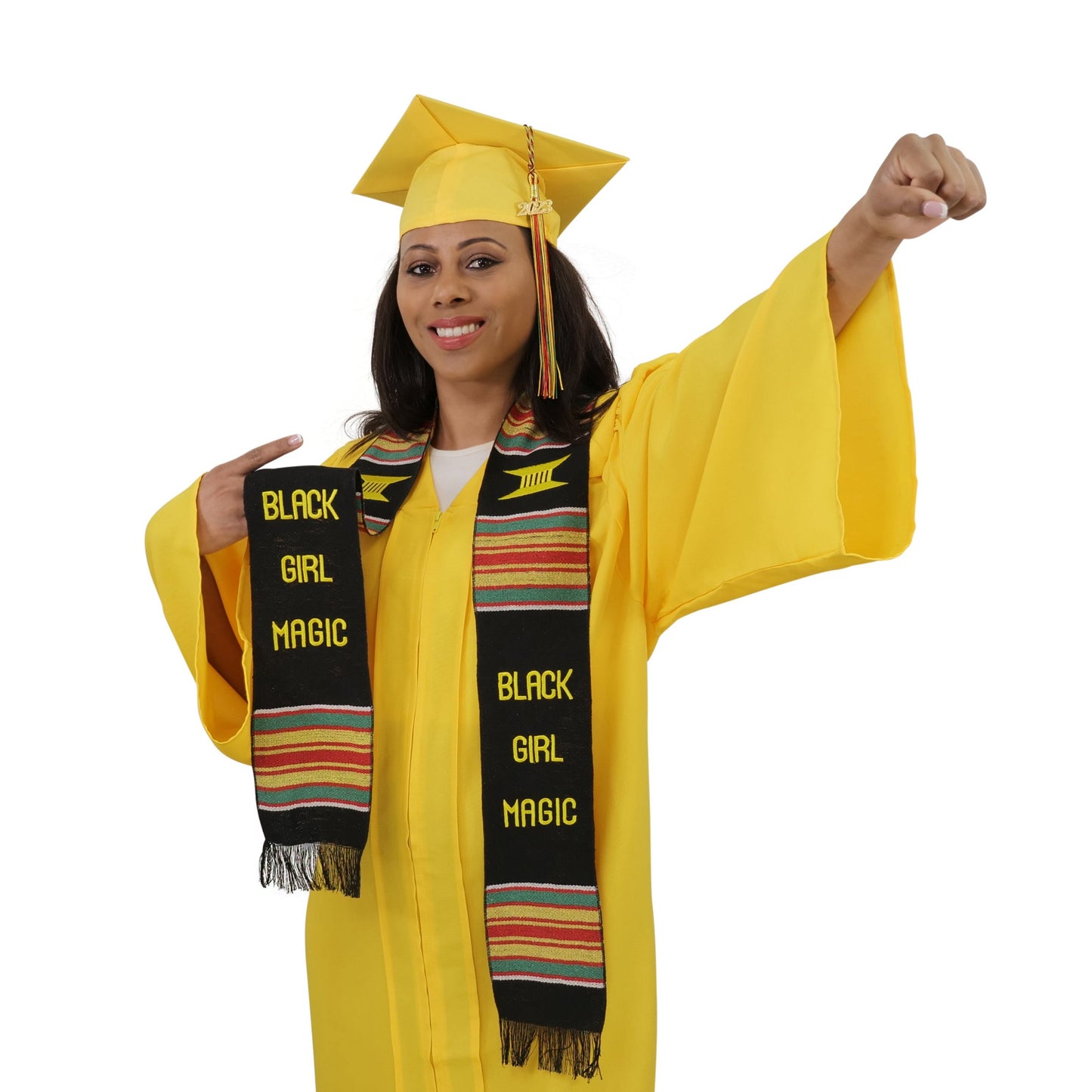 Estola Kente de Graduación - Black Girl Magic