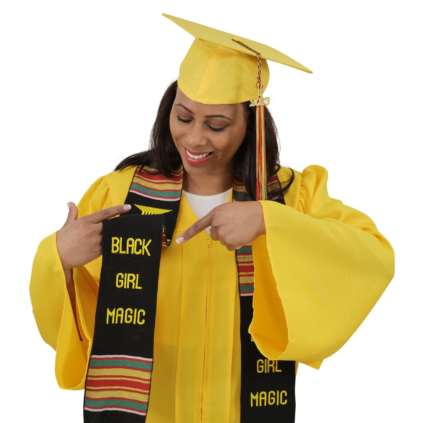 Estola Kente de Graduación - Black Girl Magic
