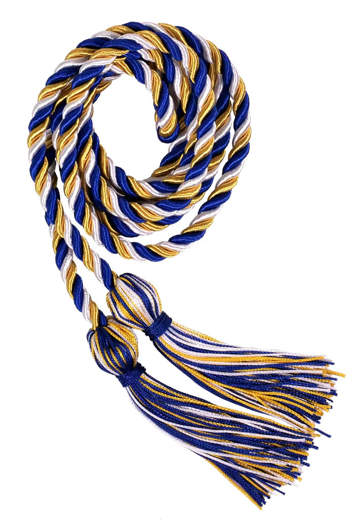 Cordón de Honor Azul Francia, Dorado y Blanco de primaria