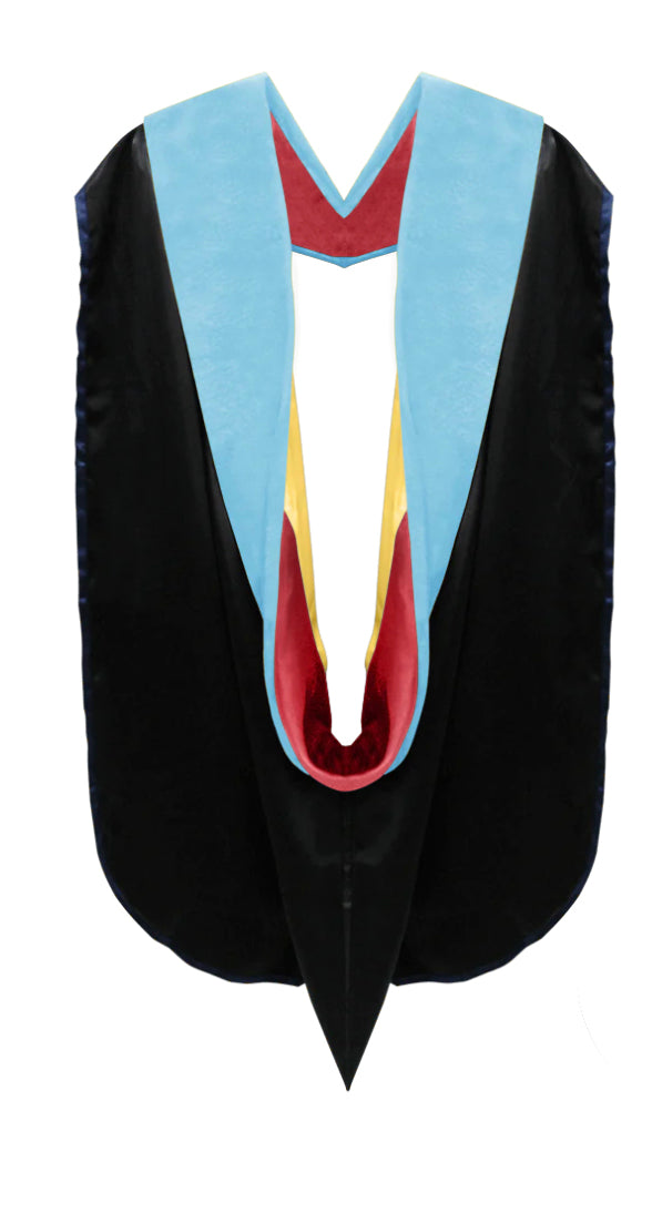 Muceta de Doctorado en Educación - Rojo y Amarillo Dorado