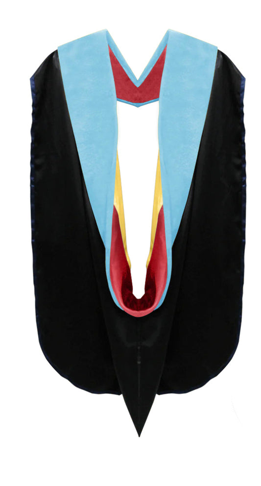 Muceta de Doctorado en Educación - Rojo y Amarillo Dorado