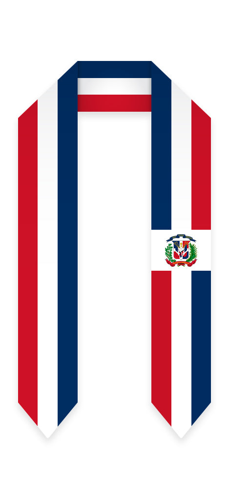 Estola de Graduación con Bandera de la Dominican Republic