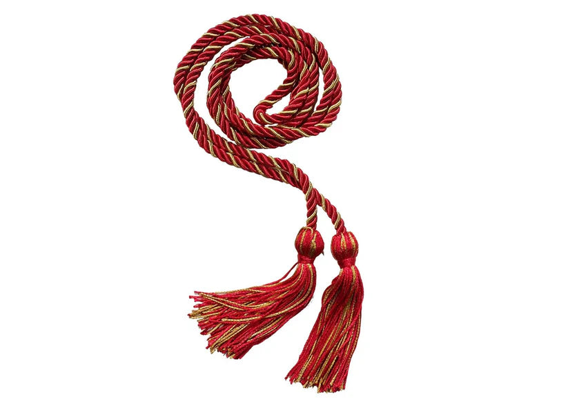 Cordón de Honor Rojo y Oro Antiguo
