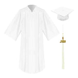 Birrete, toga y borla blanco mate de primaria - Graduacion