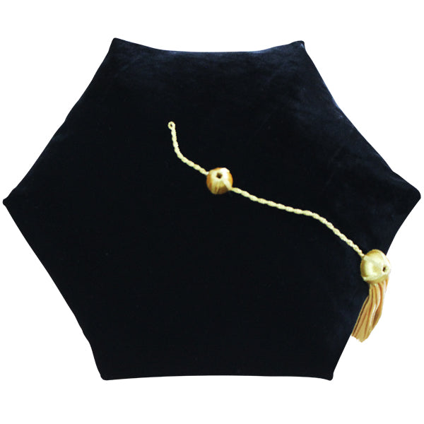 Birrete tam de doctorado de lujo de 6 lados - Graduacion