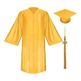 Birrete, toga y borla oro antiguo brillante de secundaria - Graduacion