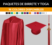 Paquetes de Birrete y Toga de Primaria