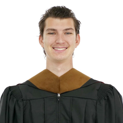 Muceta de Licenciatura/Maestría de lujo - Terciopelo marrón, rojo y blanco