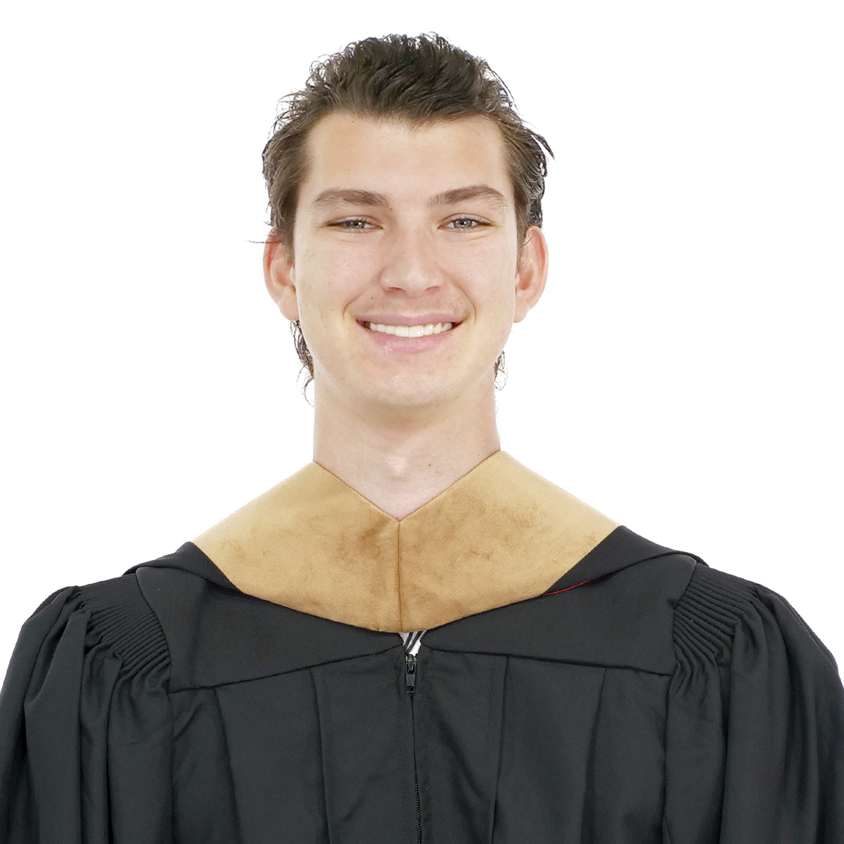 Muceta de Licenciatura/Maestría de lujo - Terciopelo pardo, azul francia y blanco