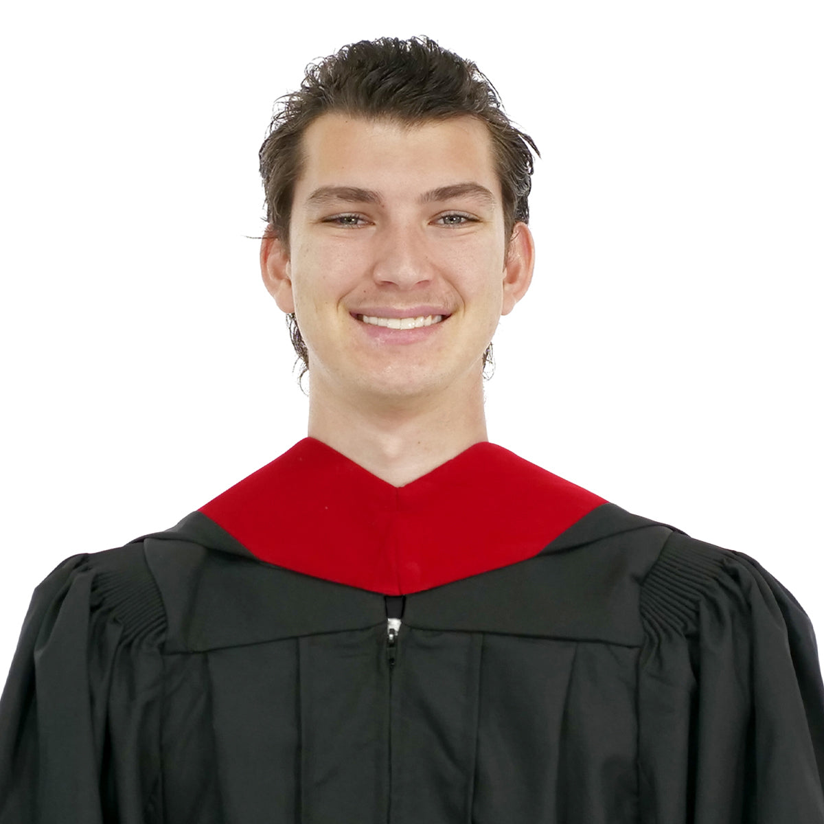 Muceta de Licenciatura/Maestría de lujo - Terciopelo escarlata, rojo y blanco