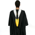 Muceta de Licenciatura/Maestría de lujo - Terciopelo blanco, amarillo dorado y negro