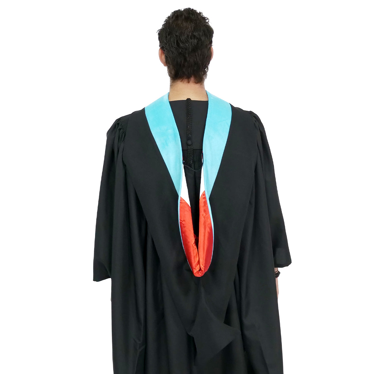 Muceta de Licenciatura/Maestría de lujo - Terciopelo celeste, rojo y blanco