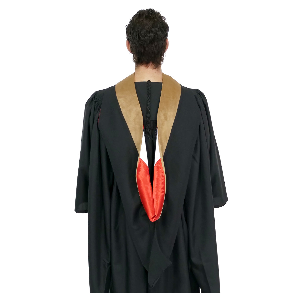 Muceta de Licenciatura/Maestría de lujo - Terciopelo pardo, rojo y blanco