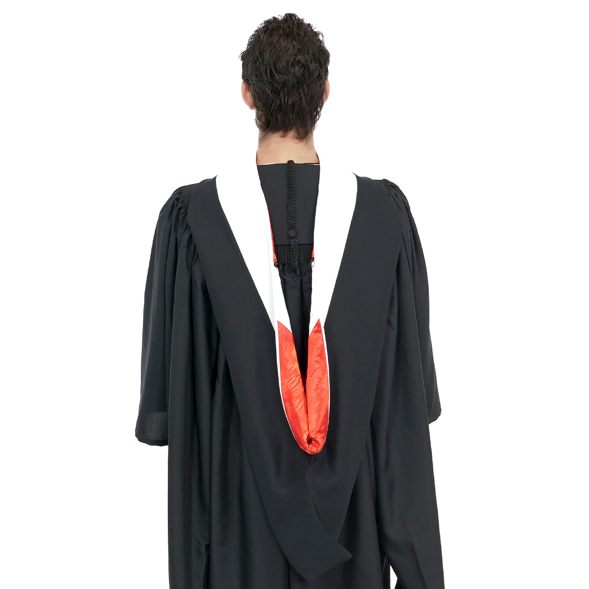 Muceta de Licenciatura/Maestría de lujo - Terciopelo blanco, rojo y blanco