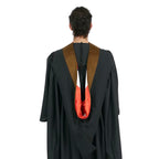 Muceta de Licenciatura/Maestría de lujo - Terciopelo marrón, rojo y blanco