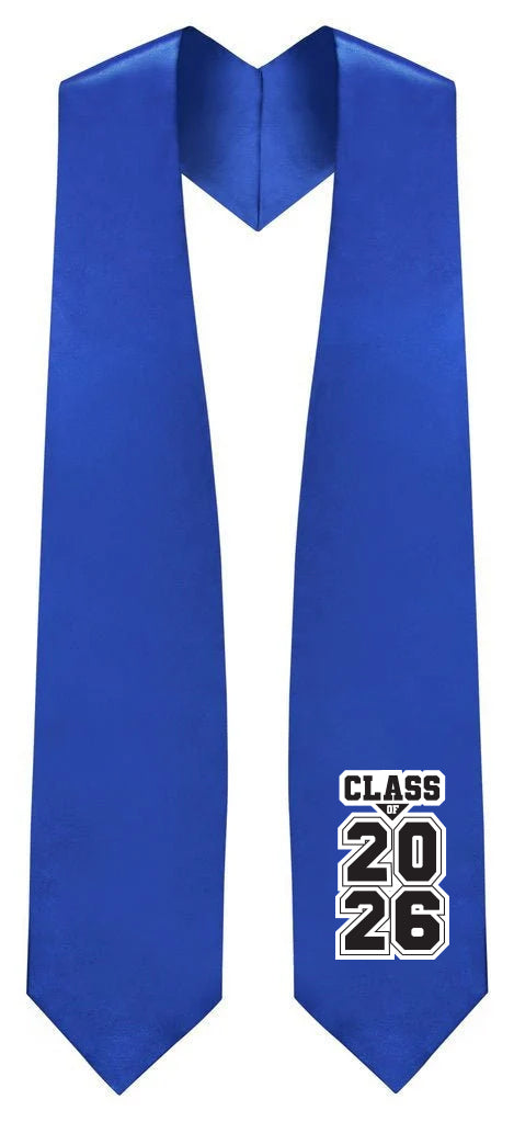 Estola de Graduación Azul Francia "Clase de 2025/2026"