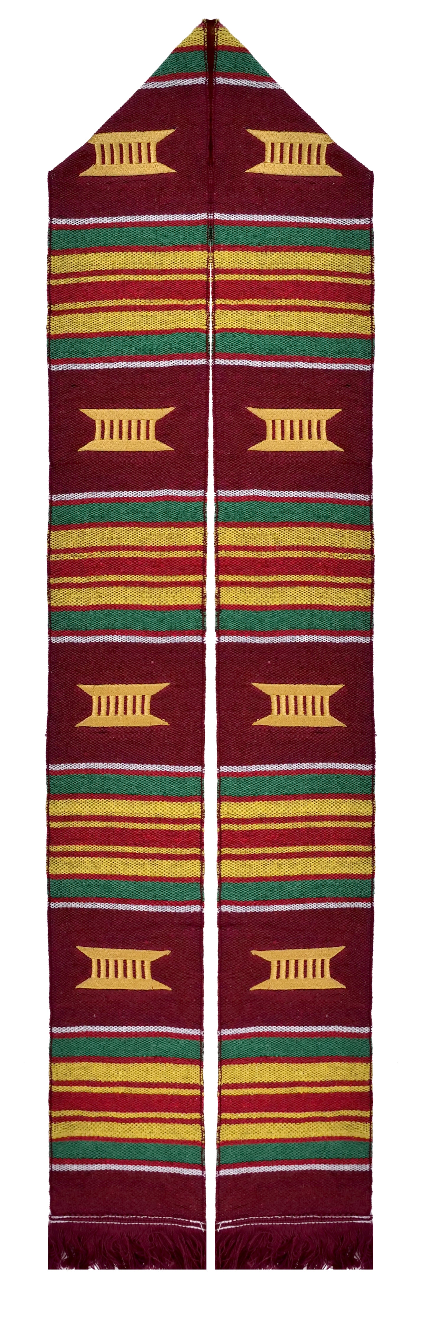 Estola Kente Granate de Graduación