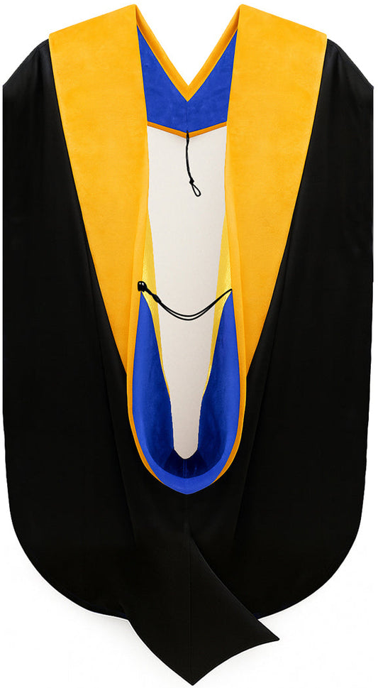 Muceta de Doctorado en Ciencias - Azul Francia y Dorado