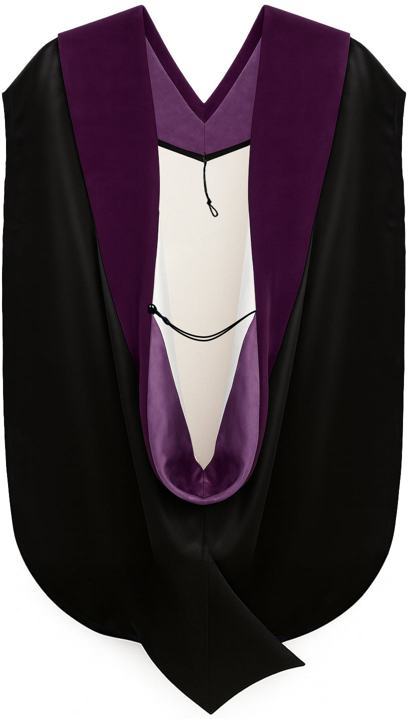 Muceta de Doctorado en Derecho - Púrpura y Blanco