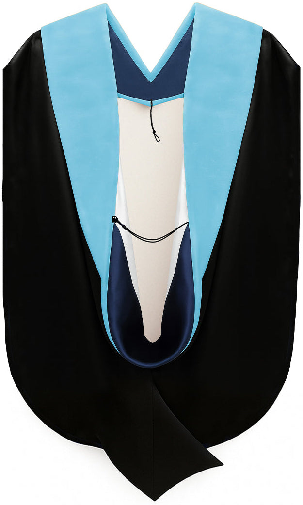 Muceta de Doctorado en Educación - Azul Marino y Blanco