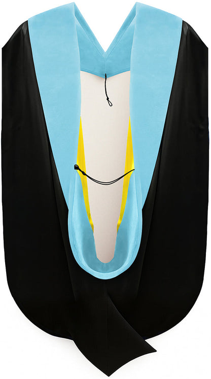 Muceta de Doctorado en Educación - Celeste y Dorado