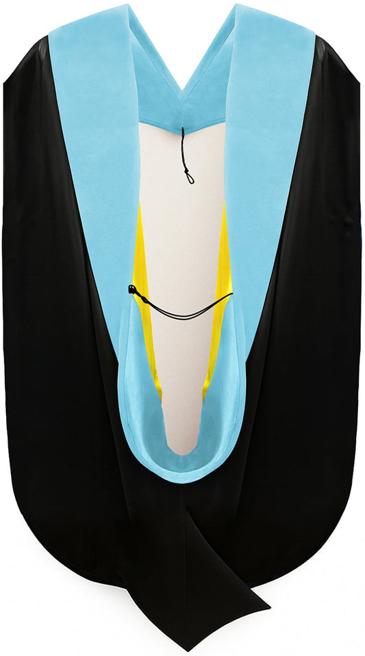 Muceta de Doctorado en Educación - Celeste y Dorado