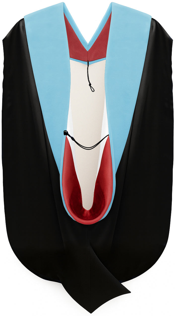 Muceta de Doctorado en Educación - Rojo y Blanco