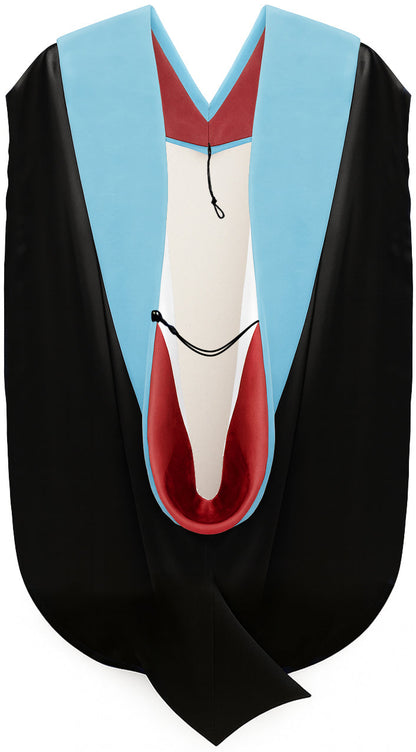 Muceta de Doctorado en Educación - Rojo y Blanco