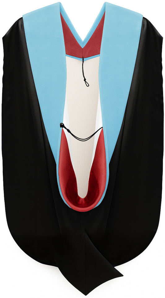 Muceta de Doctorado en Educación - Rojo y Blanco