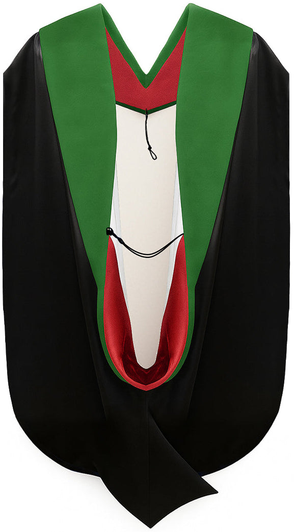 Muceta de Doctorado en Medicina - Rojo y Blanco