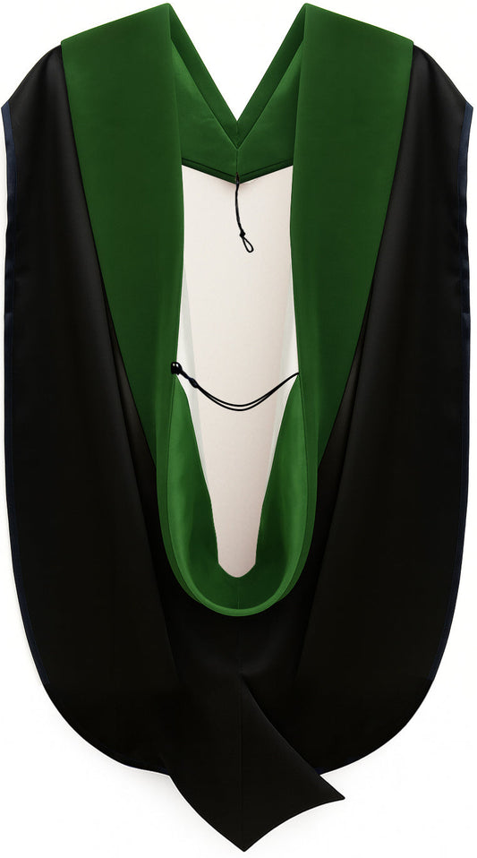 Muceta de Doctorado en Medicina - Verde Kelly y Blanco