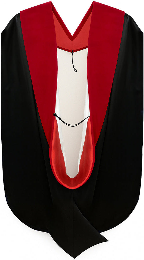 Muceta de Doctorado en Teología - Escarlata y Blanco