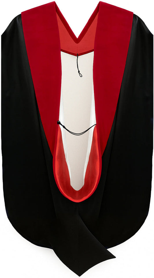 Muceta de Doctorado en Teología - Escarlata y Blanco