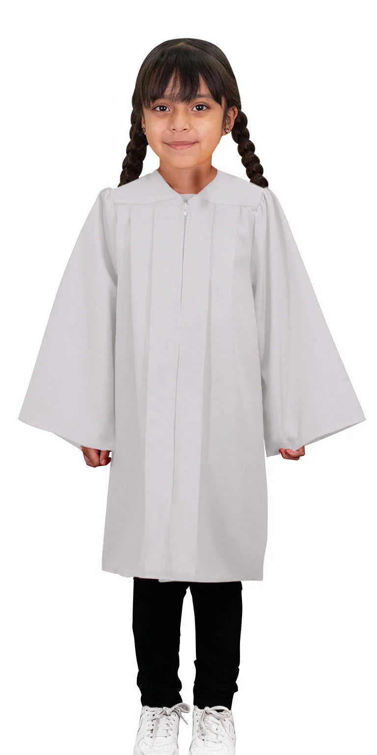 Toga blanca mate de preescolar