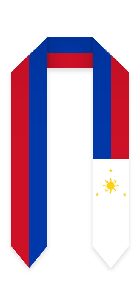 Estola de graduación con bandera de Philippines