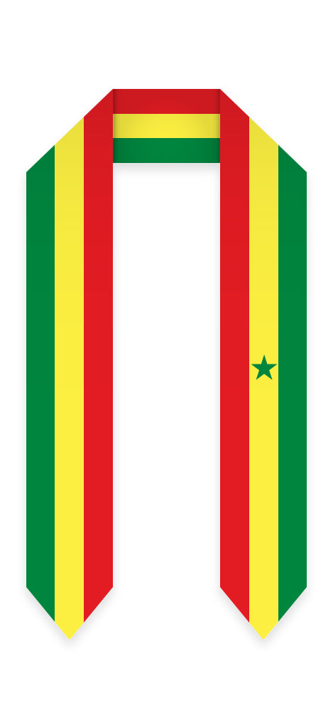 Estola de graduación con bandera de Senegal