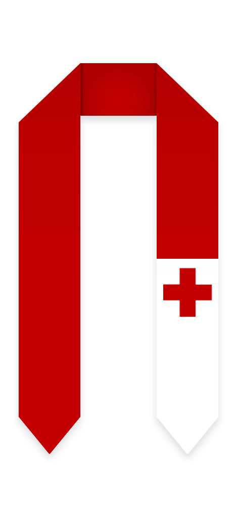 Estola de graduación con bandera de Tonga