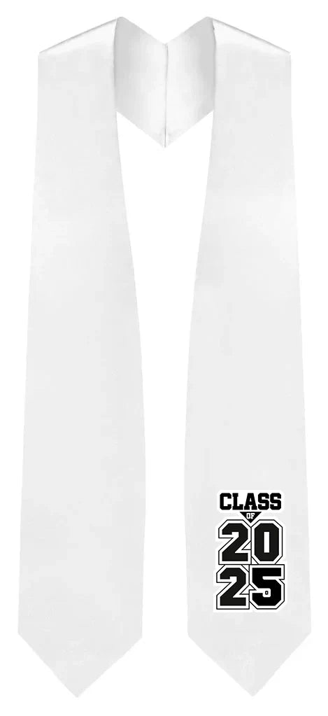 Estola de Graduación Blanca "Clase de 2025/2026"