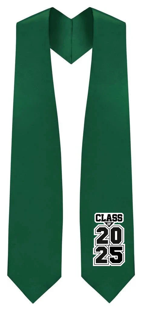 Estola de Graduación Verde Cazador "Clase de 2025/2026"