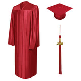 Birrete, toga y borla rojo brillante de secundaria - Graduacion