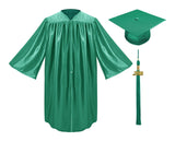 Birrete, toga y borla verde esmeralda de preescolar - Graduacion