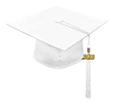 Birrete, toga y borla blanco mate de secundaria - Graduacion