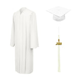 Birrete, toga y borla blanco mate de licenciatura - Graduacion