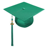 Birrete y borla verde esmeralda brillante de secundaria - Graduacion