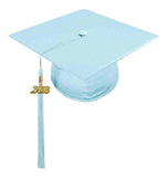 Birrete, toga y borla celeste brillante de licenciatura - Graduacion