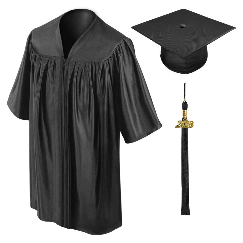Birrete, toga y borla negro de preescolar - Graduacion