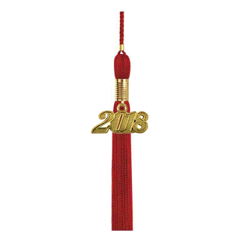 Birrete y borla rojo brillante de secundaria - Graduacion